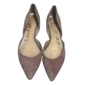 Sam Edelman Rodney Pointy Toe D'orsay Flat in Dusty Rose Suede 8 1/2